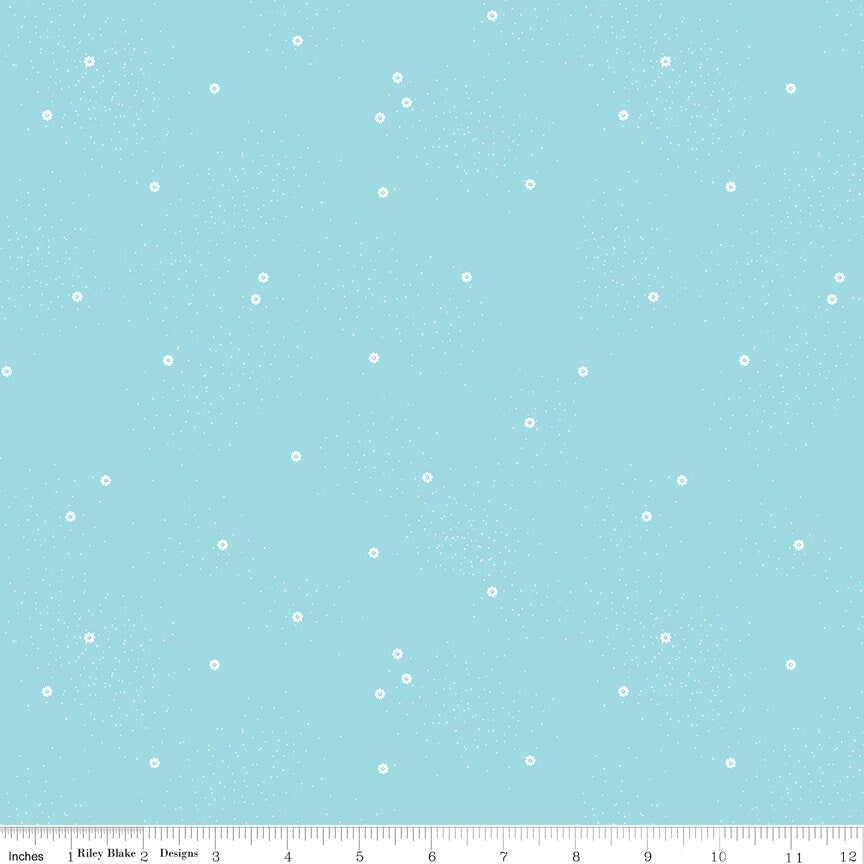 Dainty Daisy C665- Waterfall by Riley Blake Designs - Sold in 1/2 Yard increments, continuous cut