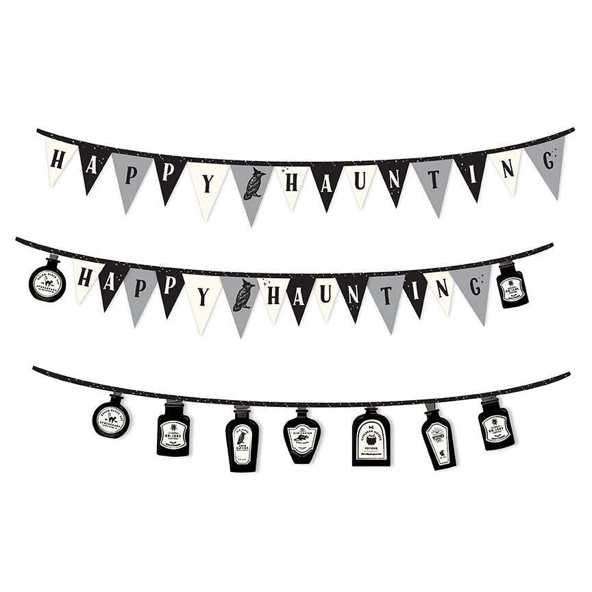 Sophisticated Halloween Bunting Panel - 24 X 42" My Minds Eye for Riley Blake Design - Sold by the Panel