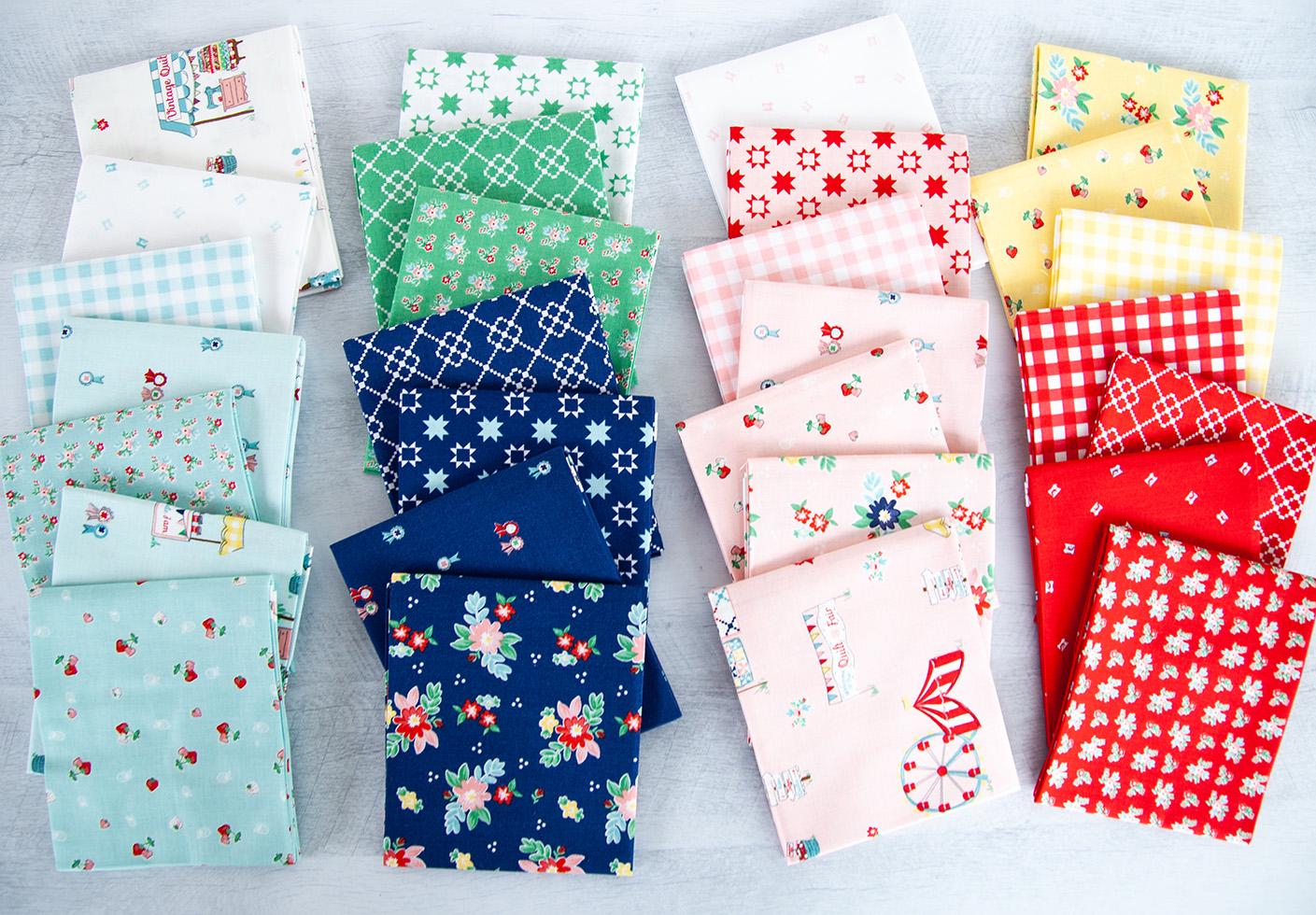 C11358- Quilt Fair Quilty Stars in Navy by Tasha Noel for Riley Blake - 1/2 Yard Continuous Cut