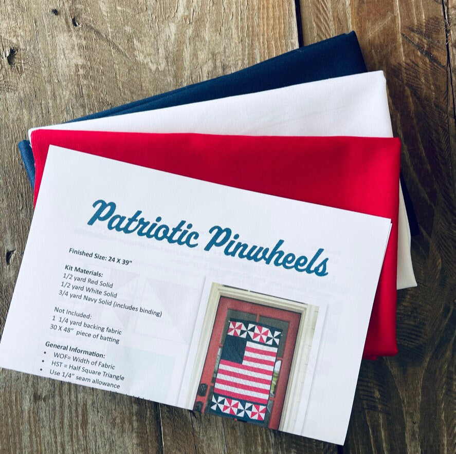 Patriotic Pinwheels Mini Quilt Kit