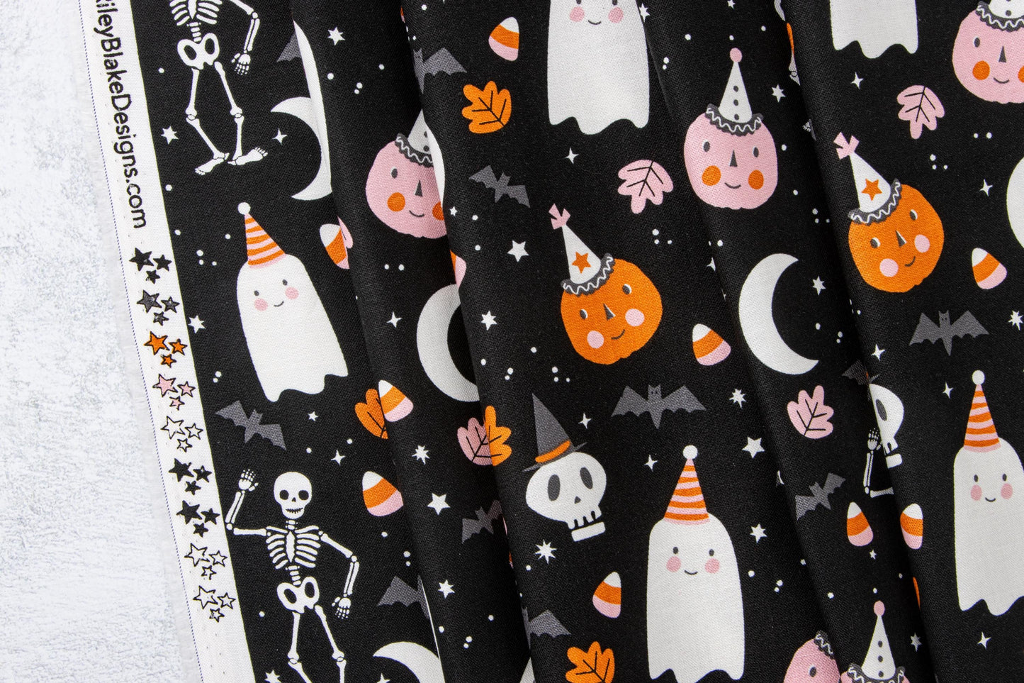 Hey Pumpkin Main Charcoal Quilting Fabric by My Mind's Eye for Riley Blake Designs - Sold in 1/2 yard increments, continuously cut. C16030