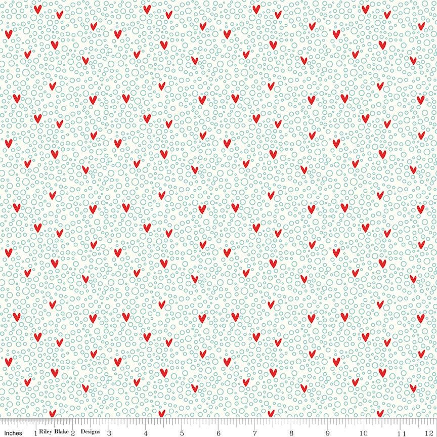 You & Me Dots Cream - C15402 by Sandy Gervais for Riley Blake Designs- 1/2 yard Continuously Cut