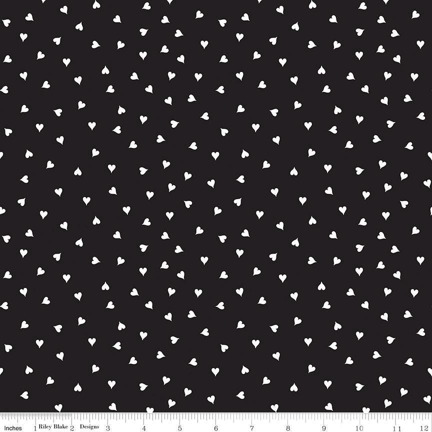 Mad Masquerade Hearts C11961- J. Wecker Frisch for Riley Blake Designs - 1/2 Yard Continuously Cut