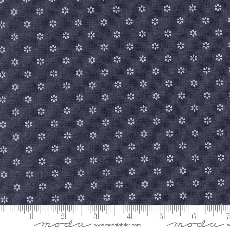 Summertime Small Floral - Navy 55322 20 by Camille Roskelley for Moda Fabrics - Sold by the 1/2 Yard, continuously cut