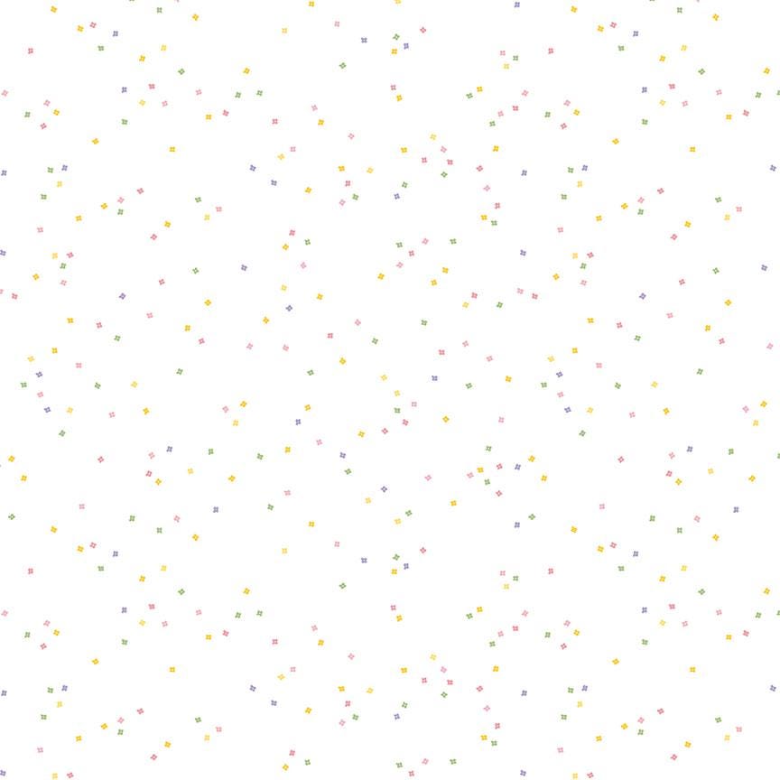 Blossoms on White - Spring C730 by Christopher Thompson for Riley Blake Designs - 1/2 yard increments, continuous cut