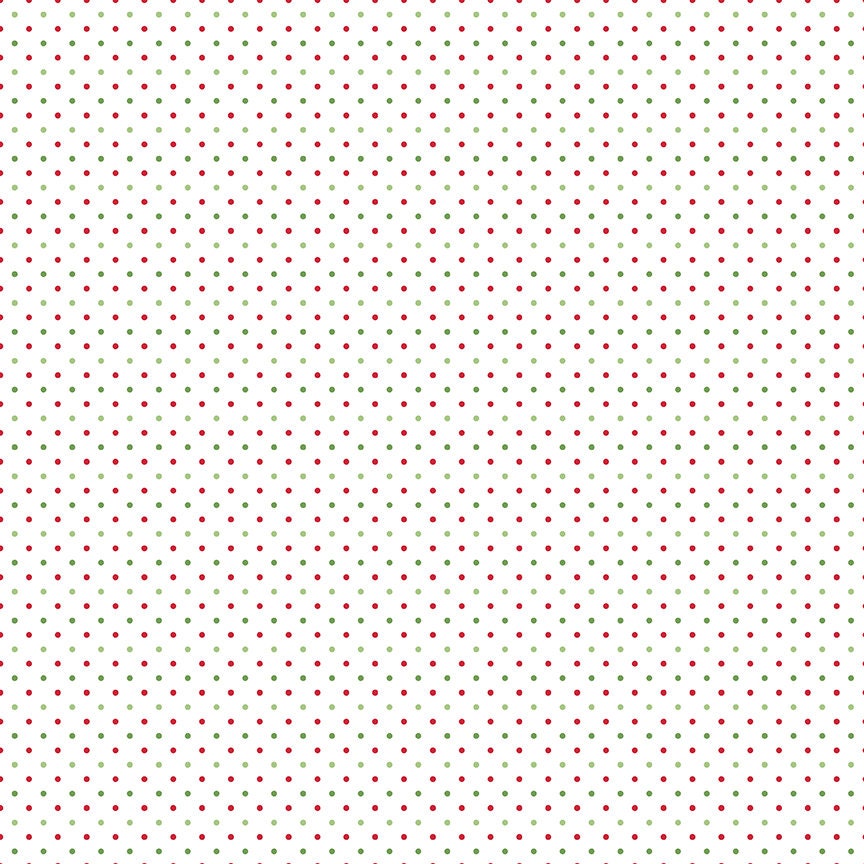 Swiss Dot Christmas On White - C660 by Riley Blake Designs - 1/2 Yard increments, continuously cut