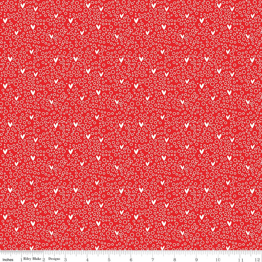 You & Me Red Dots- C15402 by Sandy Gervais for Riley Blake Designs - 1/2 yard increments, continuously cut