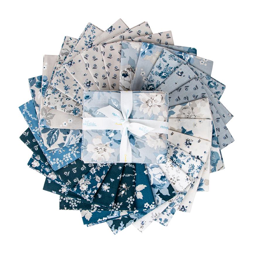 Serenity Blues Vines Navy - C14783 by Gerri Robinson for Riley Blake Designs. Sold in 1/2 yard increments continuously cut