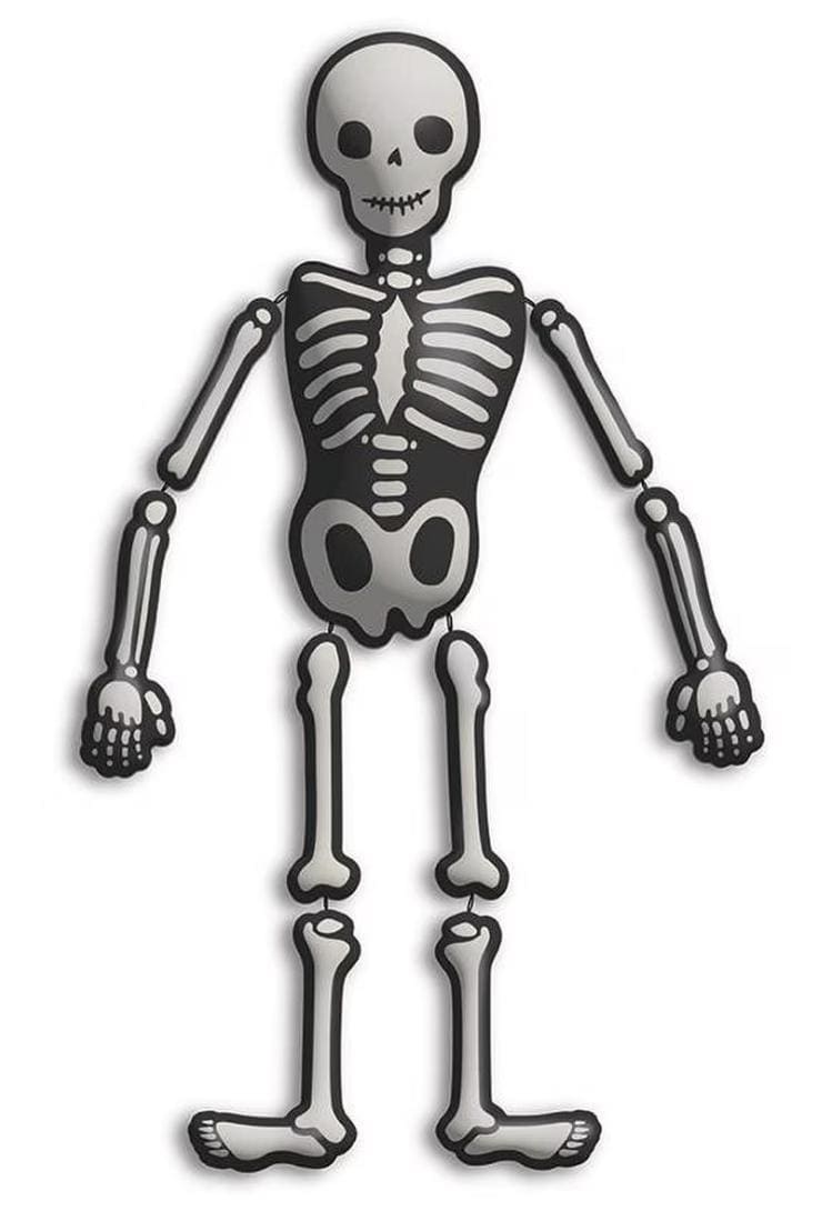 Mr. Bones Jr. Skeleton Panel - Hey Pumpkin by My Mind's Eye for Riley Blake Design - P16039 - Halloween Skeleton Soft Toy - Panel 24 X 43".