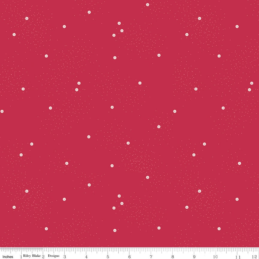 Dainty Daisy C655 - Jazzberry by Riley Blake Designs. Sold in 1/2 yard increments, continuous cut.