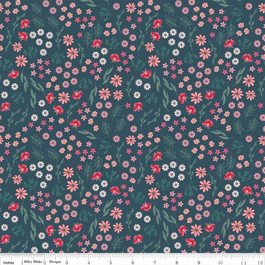 Berry Market Bouquets - Stargazer - by Bev McCullough for Riley Blake Designs - Sold in 1/2 Yard increments, continuously cut. C15744