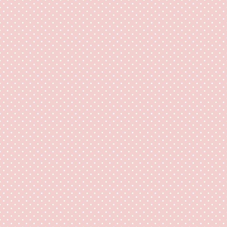 White Swiss Dot on Baby Pink by Riley Blake Designs- C670 - sold in 1/2 yard increments, continuously cut