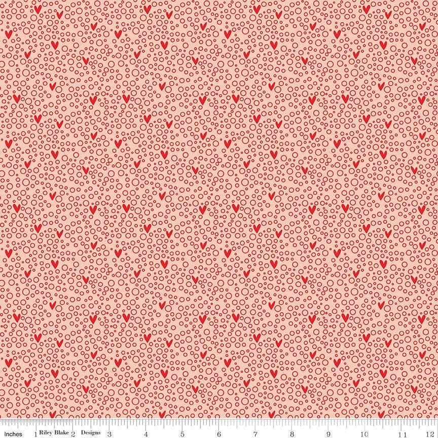 You and Me Pink Dots- C15402 by Sandy Gervais for Riley Blake Designs - 1/2 yard increments, continuously cut
