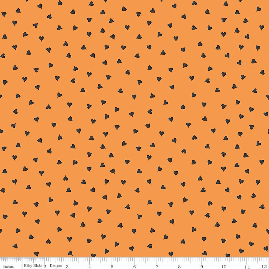 Mad Masquerade Hearts C11961- J. Wecker Frisch for Riley Blake Designs - 1/2 Yard Continuously Cut