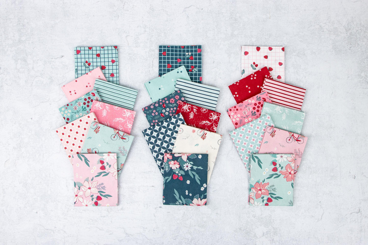 Berry Market Bouquets 100% Cotton Quilting Fabric - Bev McCullough/Riley Blake - Sold in 1/2 Yard increments, continuously cut. C15744