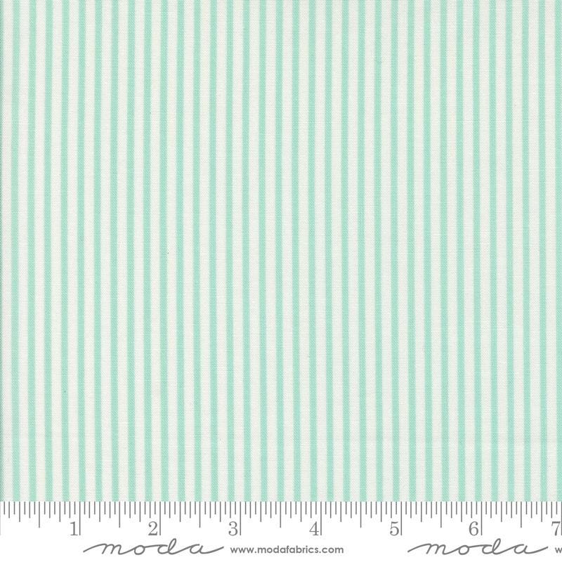 Summertime Aqua Stripe by Camille Roskelley for Moda 5532429 - Sold in 1/2 yard increments, continuously cut