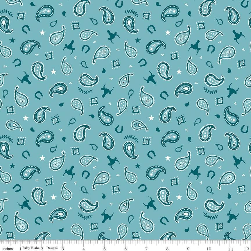 Lil' Buckaroos Flannel - Paisley Multiple Colors by Riley Blake Designs - F16021 - Sold in 1/2 yard increments, continuously cut