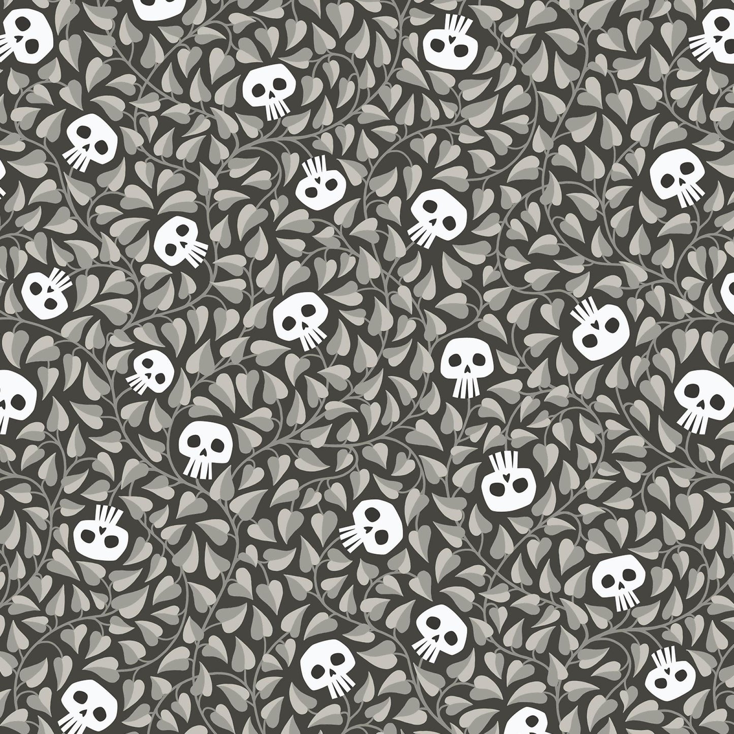 Gothic Whimsy Halloween Fabric by Cloud 9 Fabrics - Poison Ivy 228000 - sold in 1/2 yard increments, continuously cut