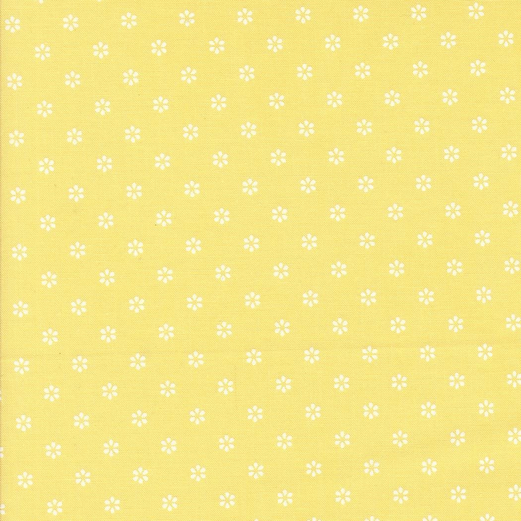 Summertime Sunshine Yellow Small Floral Cotton Quilting Fabric by Moda Fabrics -55322 16 -Sold in 1/2 Yard increments, continuously cut