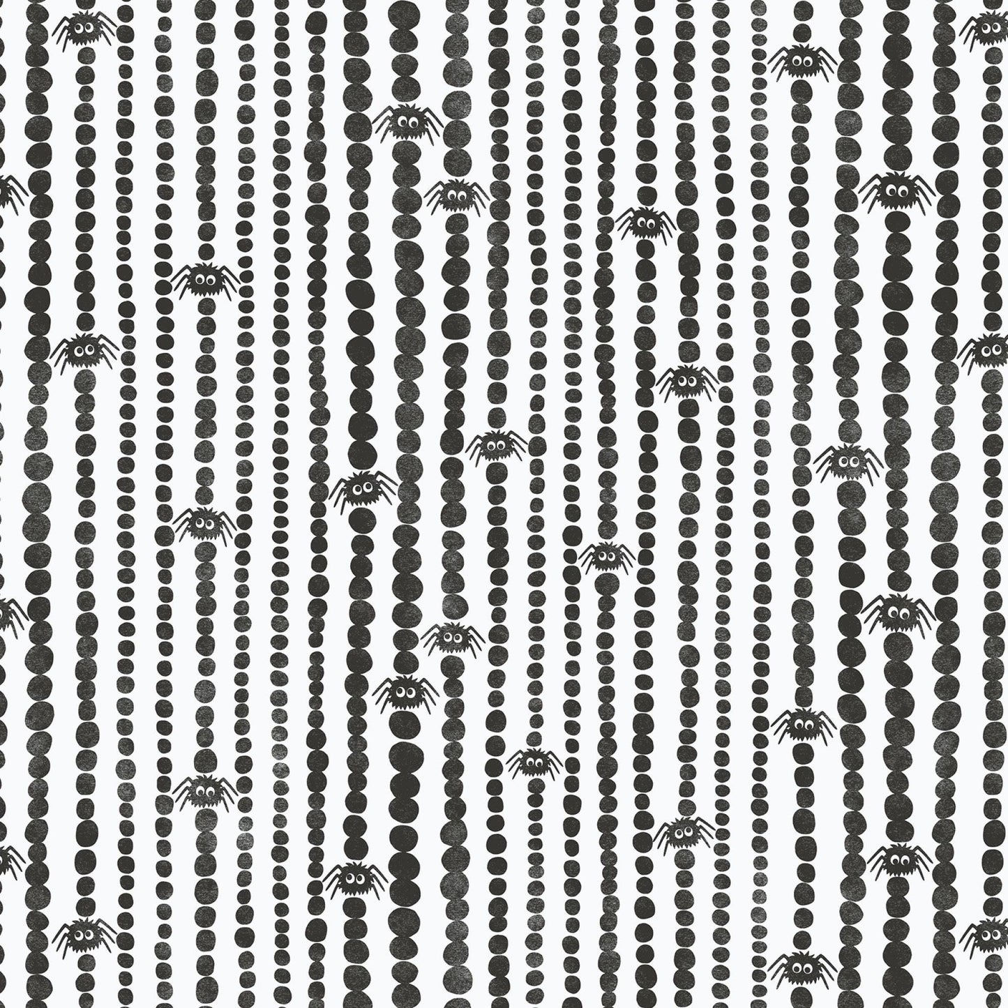 Gothic Whimsy Halloween Fabric by Cloud 9 Fabrics - Spider Stripes 227992 - sold in 1/2 yard increments, continuously cut