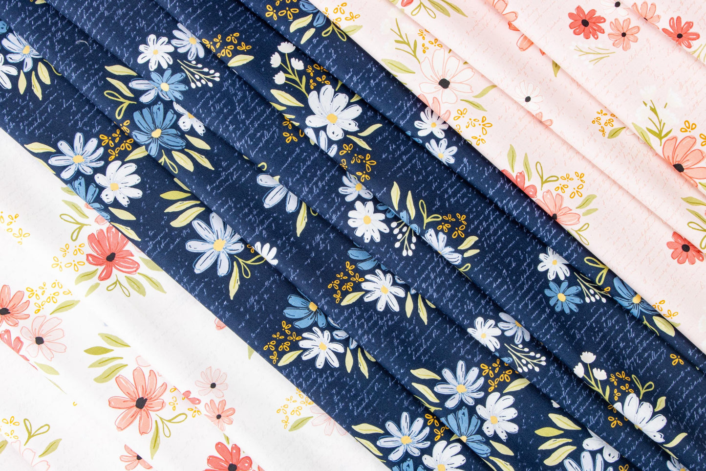 Between the Pages Main Navy 100% Cotton Quilting Fabric - by Cotton & Joy/Riley Blake Designs - Sold in 1/2 yard increments, continuous cut