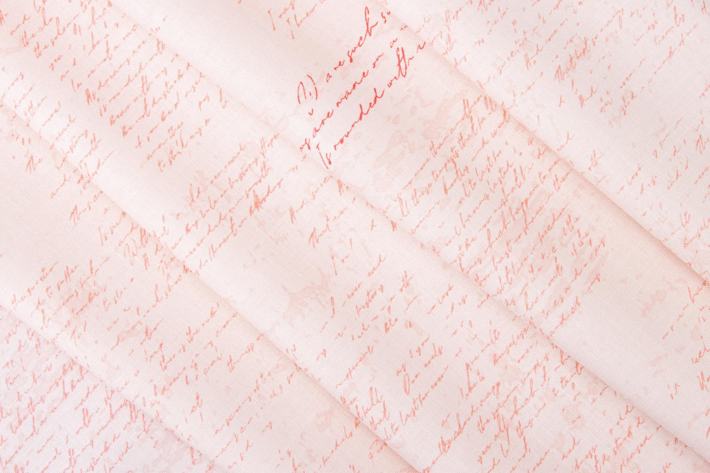 Between the Pages Manuscript Ballerina Pink Cotton Quilting Fabric - by Cotton & Joy/Riley Blake Designs - Sold by the 1/2 yard, continuous