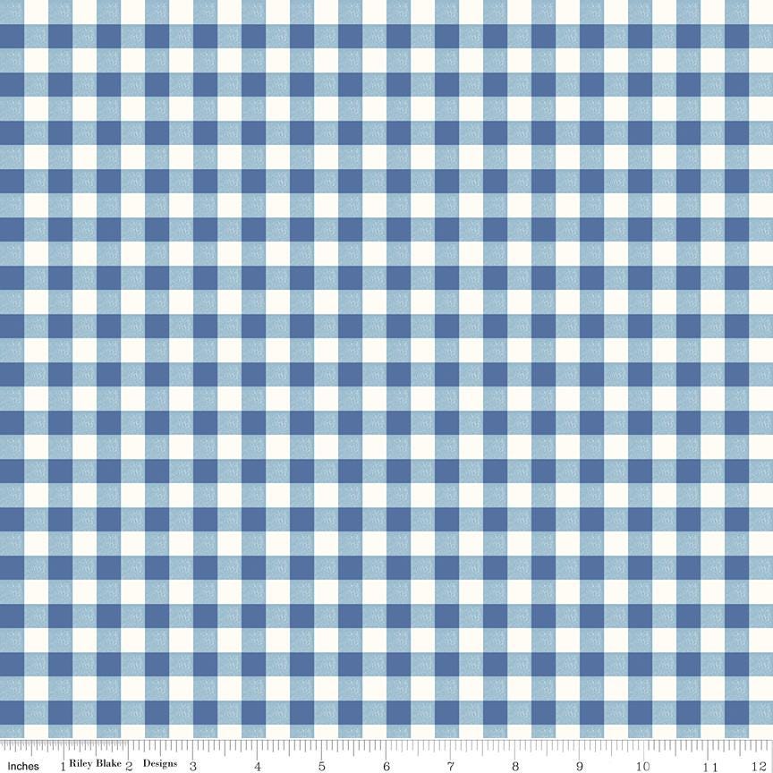 Bluegrass Charm Gingham (Multiple Colors) Cotton Quilting Fabric by Melissa Mortenson/ Riley Blake - Sold by 1/2 Yard, continuous cut.