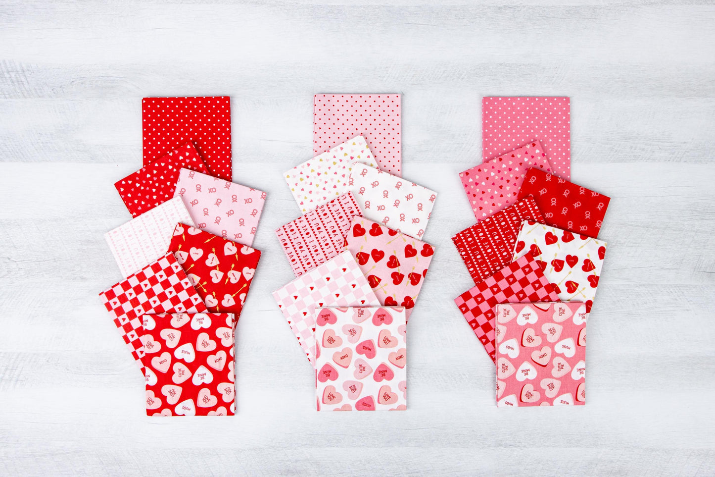 Sweetheart 21 piece Valentine Fat Quarter Bundle 100% Cotton Quilting Fabric by My Mind's Eye for Riley Blake - Each Fat Quarter - 18 X 21"