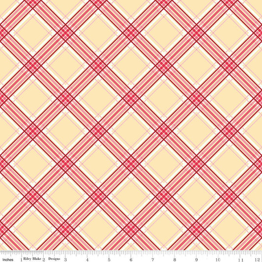 Notting Hill Plaid Yellow by Amy Smart, Diary of a Quilter, for Riley Blake Designs - C10204 - 1/2 yard increments continuous