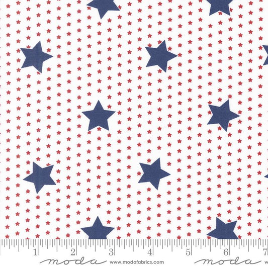 Star Spangled Patriotic Stars Quilting Fabric by April Rosenthal for Moda Fabrics - sold in 1/2 yard increments, continuous cut.  24171 11