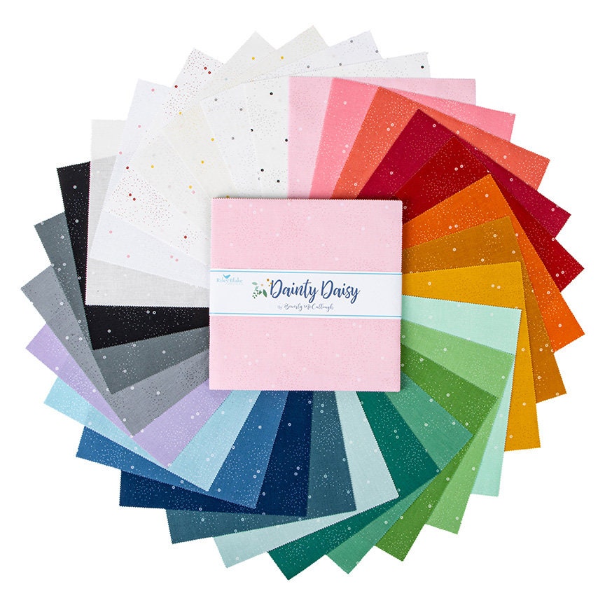 Dainty Daisy 10" Stacker - Beverly McCullough for Riley Blake Designs  - includes 42 10" squares. 10-665-42