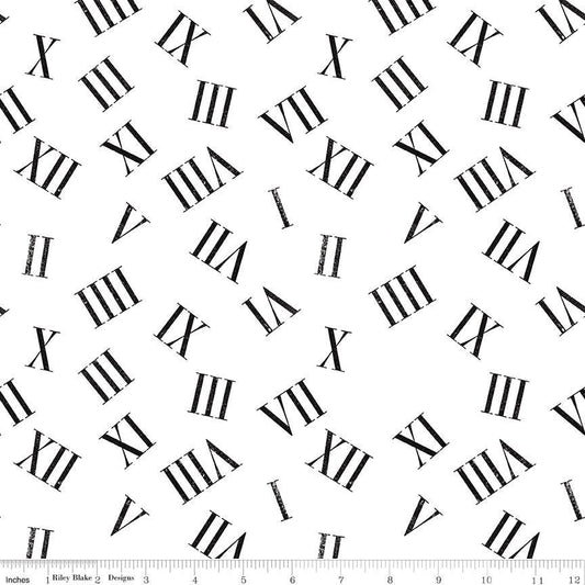 Mad Masquerade Roaming Numbers - C11960- J. Wecker Frisch for Riley Blake Designs - 1/2 Yard increments, continuously cut
