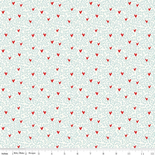 You & Me Dots Cream - C15402 by Sandy Gervais for Riley Blake Designs- 1/2 yard Continuously Cut