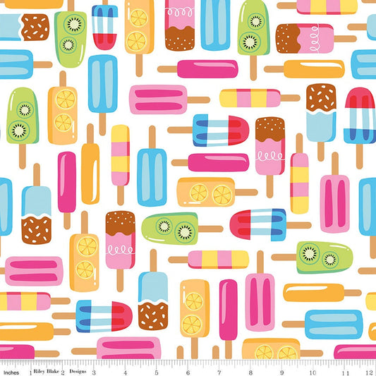 Rainbow Fruit -  C10890-WHITE - Main Print by Damask Love for Riley Blake Designs - 1/2 Yard Continuous Cut