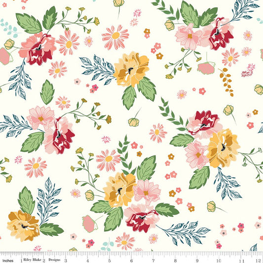 Melody Main C15140-Cloud  by Bev McCullough for Riley Blake Designs - 1/2 Yard increments, continuously cut