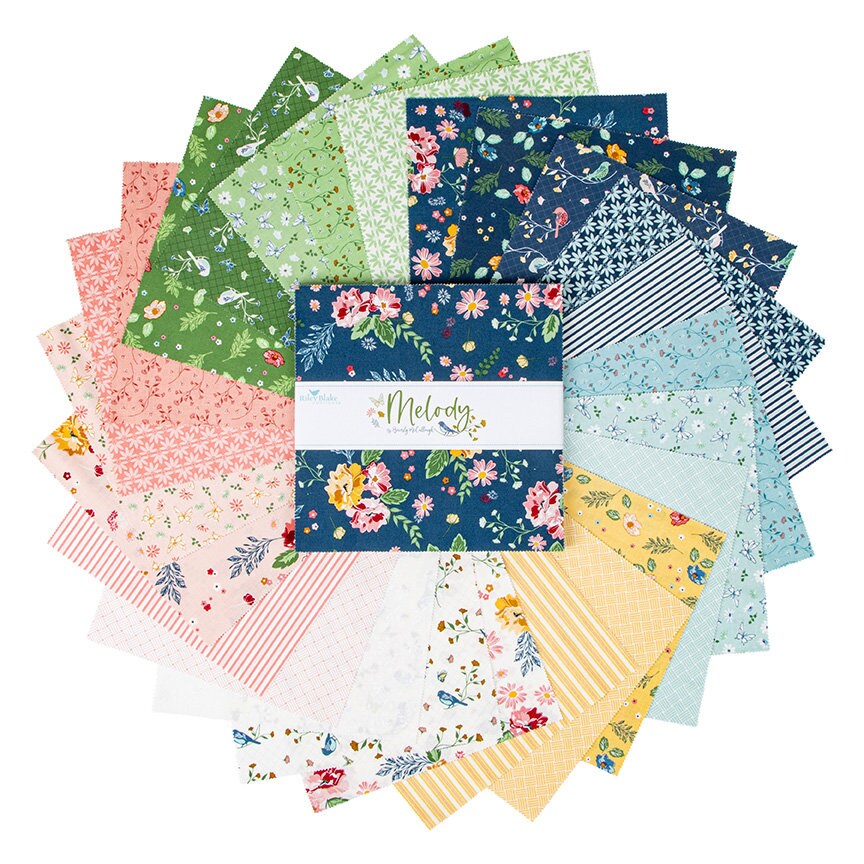 Melody 10" Stacker - 42 Pieces - by Bev McCullough for Riley Blake Designs. 10-15140-42