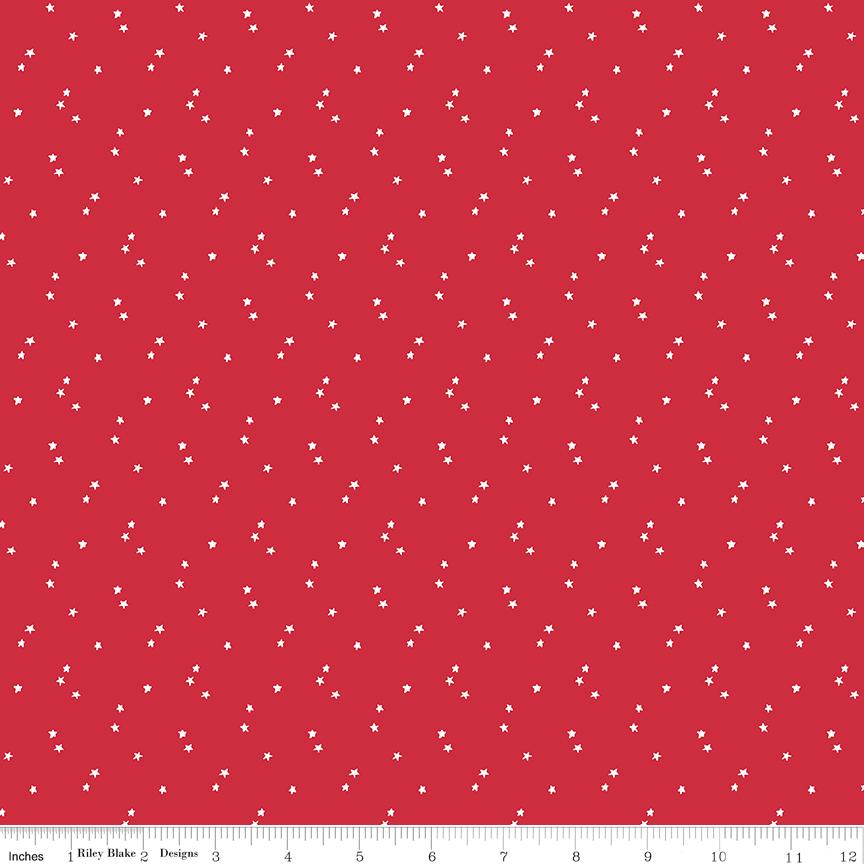 Seasonal Basics Stars White by Christopher Thompson for Riley Blake Designs - sold in 1/2 yard increments, continuous cut