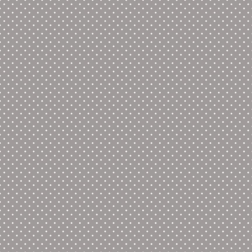 White Swiss Dot on Gray by Riley Blake Designs - C670-40 - Sold in 1/2 yard increments, continuously cut