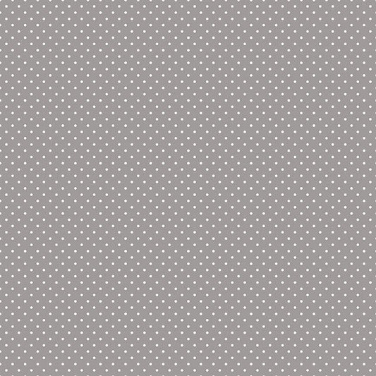White Swiss Dot on Gray by Riley Blake Designs - C670-40 - Sold in 1/2 yard increments, continuously cut