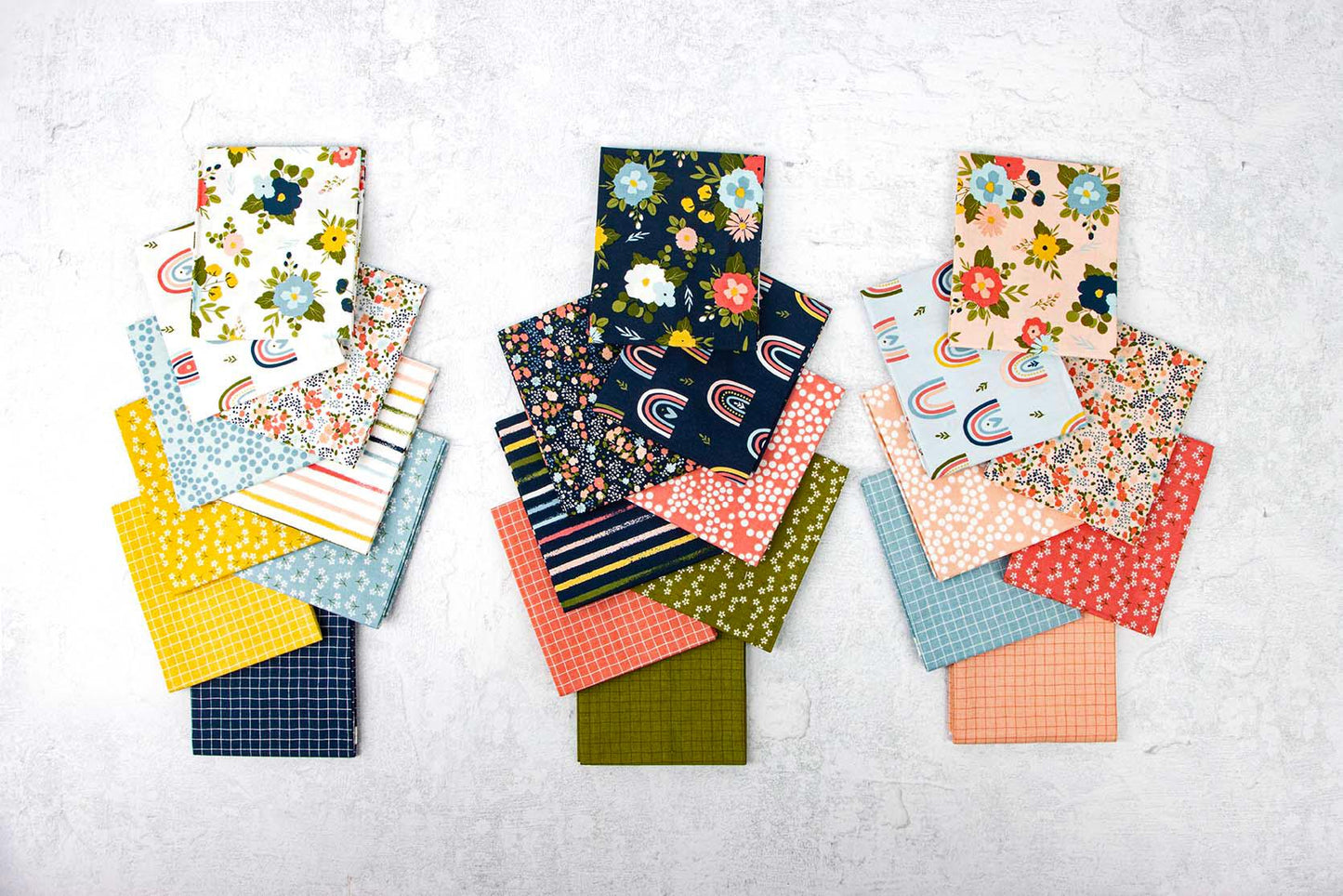 Day in the Life - Rainbows - C13661 - White by Echo Park Paper for Riley Blake Designs. 1/2 Yard Increments, continuous cut