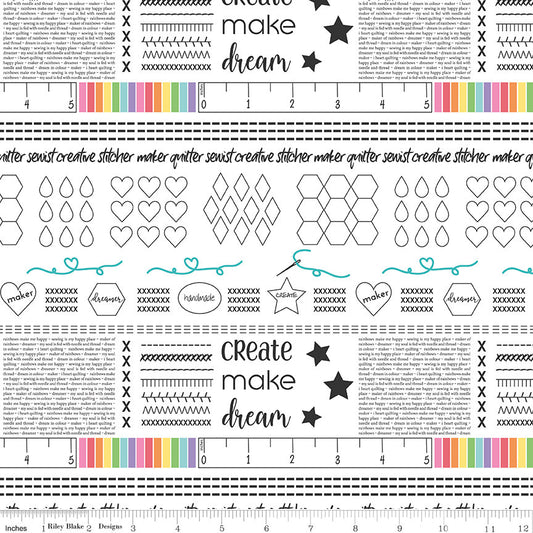 Make Main White by Kristy Lea for Riley Blake Designs - sold in 1/2 yard increments, continuously cut