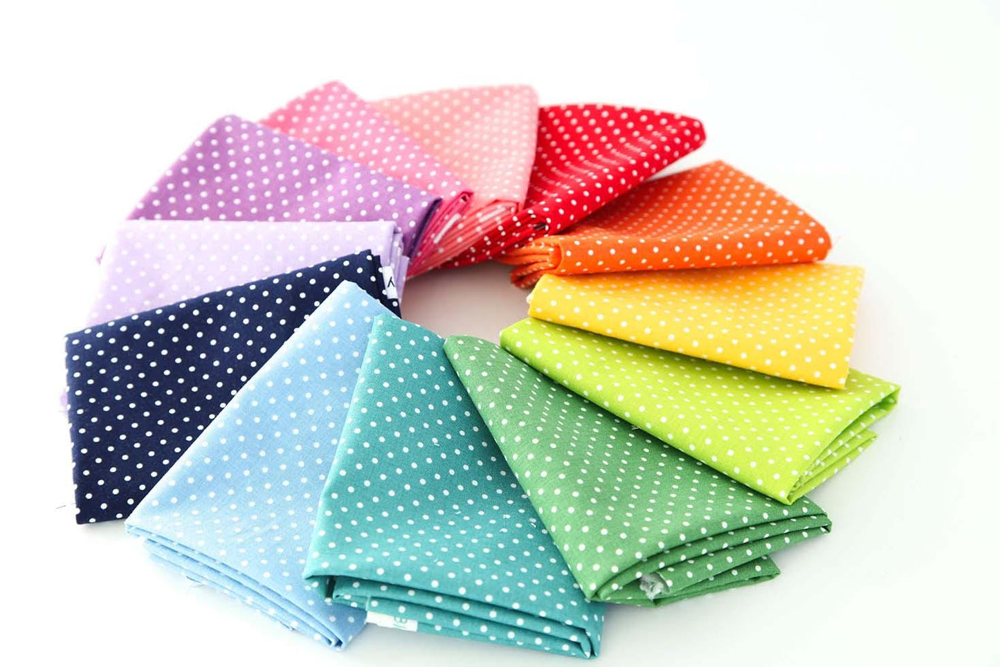Swiss Dot White on Christmas Green Cotton Quilting Fabric by Riley Blake Designs - C670-Christmas - Sold by the 1/2 yard, continuous cut