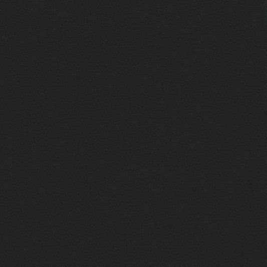 Black Kona Cotton Solid K001-1019 by Robert Kaufman - Sold in 1/2 yard increments, continuously cut