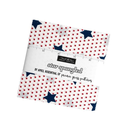 Star Spangled Charm Pack - 42 Pieces - 5" Squares by April Rosenthal of Prairie Grass for Moda Fabrics