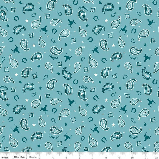 Lil' Buckaroos Flannel - Paisley Multiple Colors by Riley Blake Designs - F16021 - Sold in 1/2 yard increments, continuously cut
