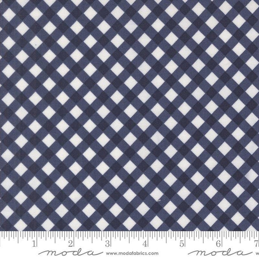 Summertime Picnic Checks and Plaids Navy by Camille Roskelley for Moda 55325 20 - Sold in 1/2 yard increments, continuously cut