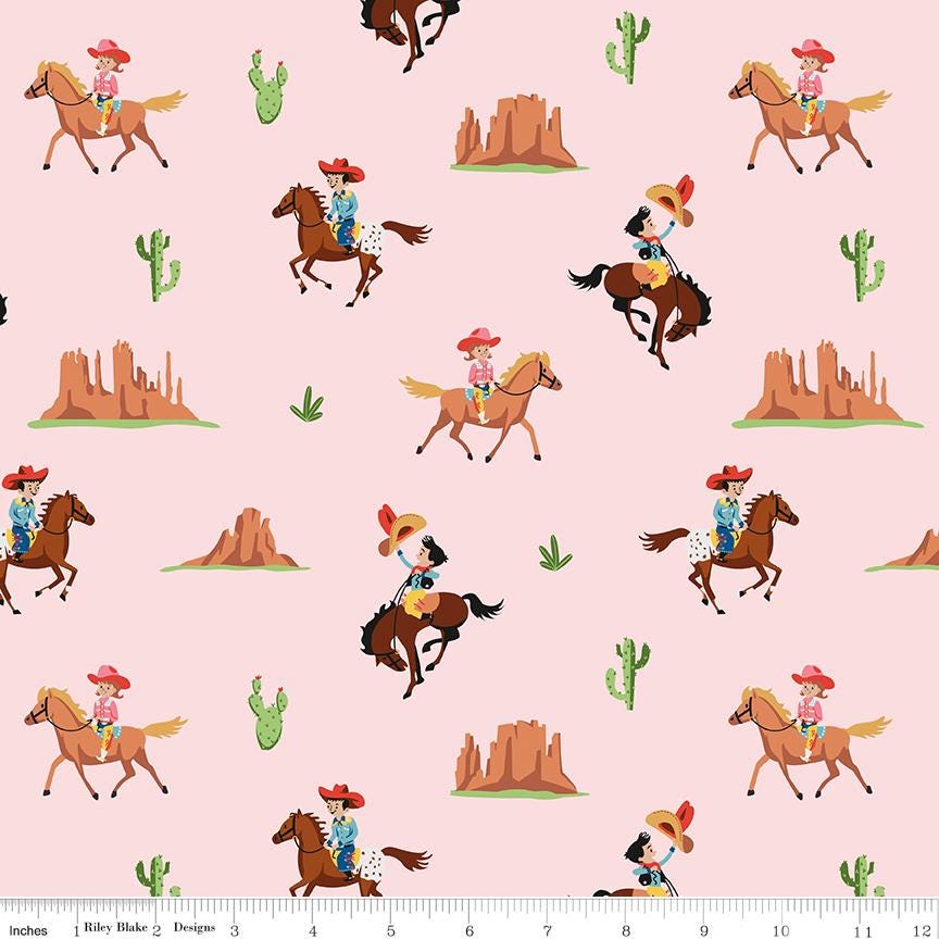 Lil' Buckaroo Flannel Fabric Set by Riley Blake. Quilts for Baby Cowboys - Baby Quilts, Rag Quilts, and Soft Toys. 9 Pieces Multiple Sizes.