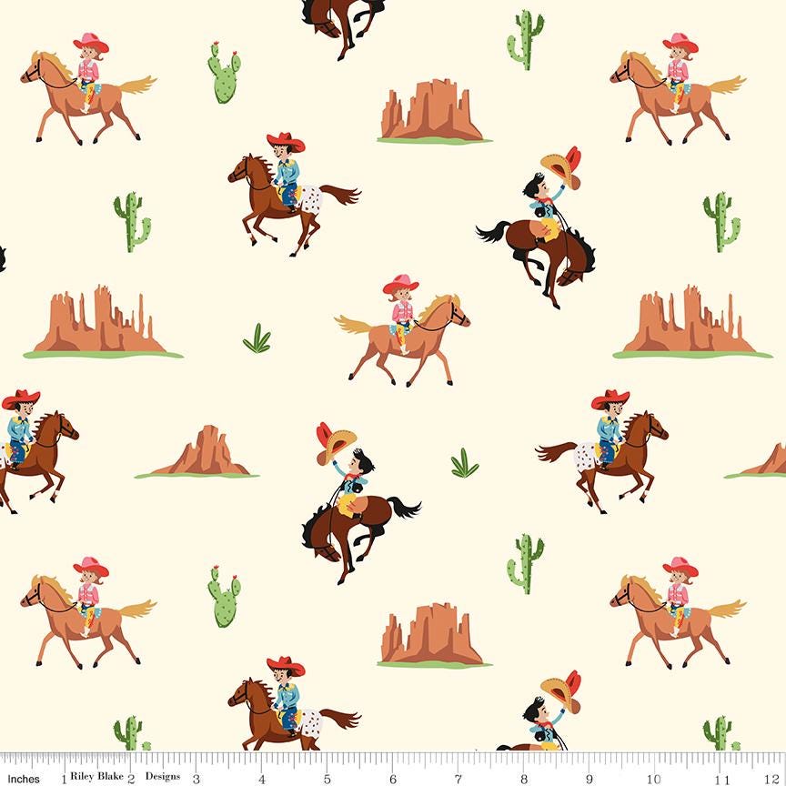 Lil' Buckaroo Flannel Fabric Set by Riley Blake. Quilts for Baby Cowboys - Baby Quilts, Rag Quilts, and Soft Toys. 9 Pieces Multiple Sizes.