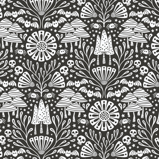 Gothic Whimsy Halloween Fabric by Cloud 9 Fabrics - Gothic Forest  227994 - sold in 1/2 yard increments, continuously cut