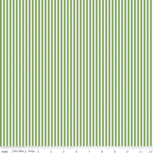Clover 1/8" Stripe - Basics by Riley Blake Designs - 100% Cotton Quilting Fabric Sold in 1/2 Yard increments, continuous cut.